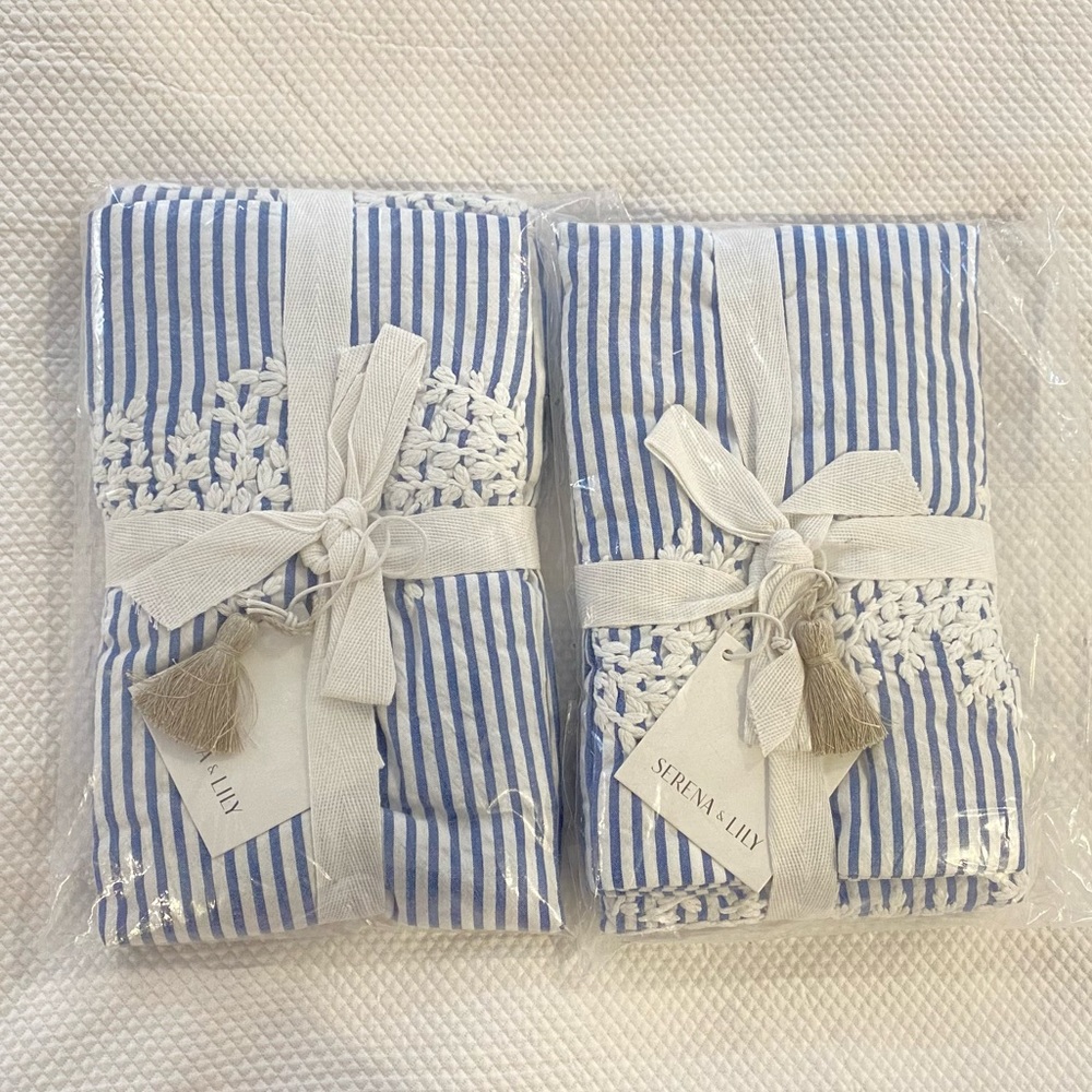 NWT Serena & Lily set of 2 Westport Euro shams